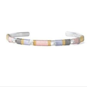Stella & Dot pastel thread bracelet w silver spike